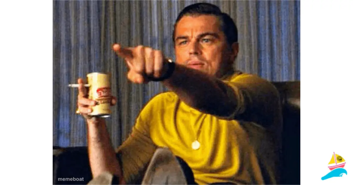 Leonardo Dicaprio pointing at tv meme