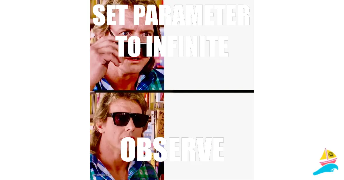 Set parameter to infinite