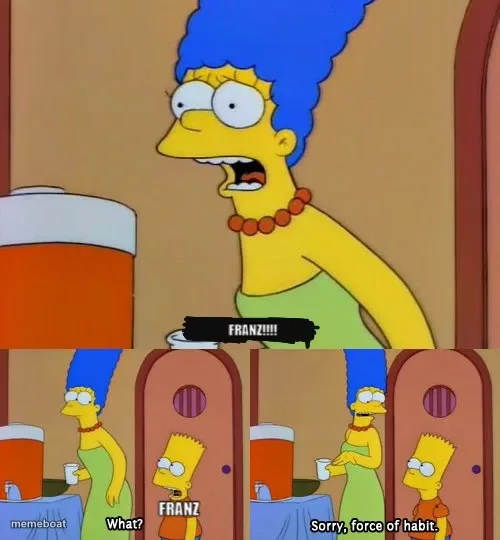 Marge Sorry Force Of Habit meme created by the community