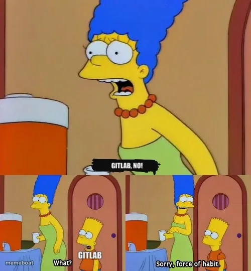 Marge Sorry Force Of Habit meme created by the community