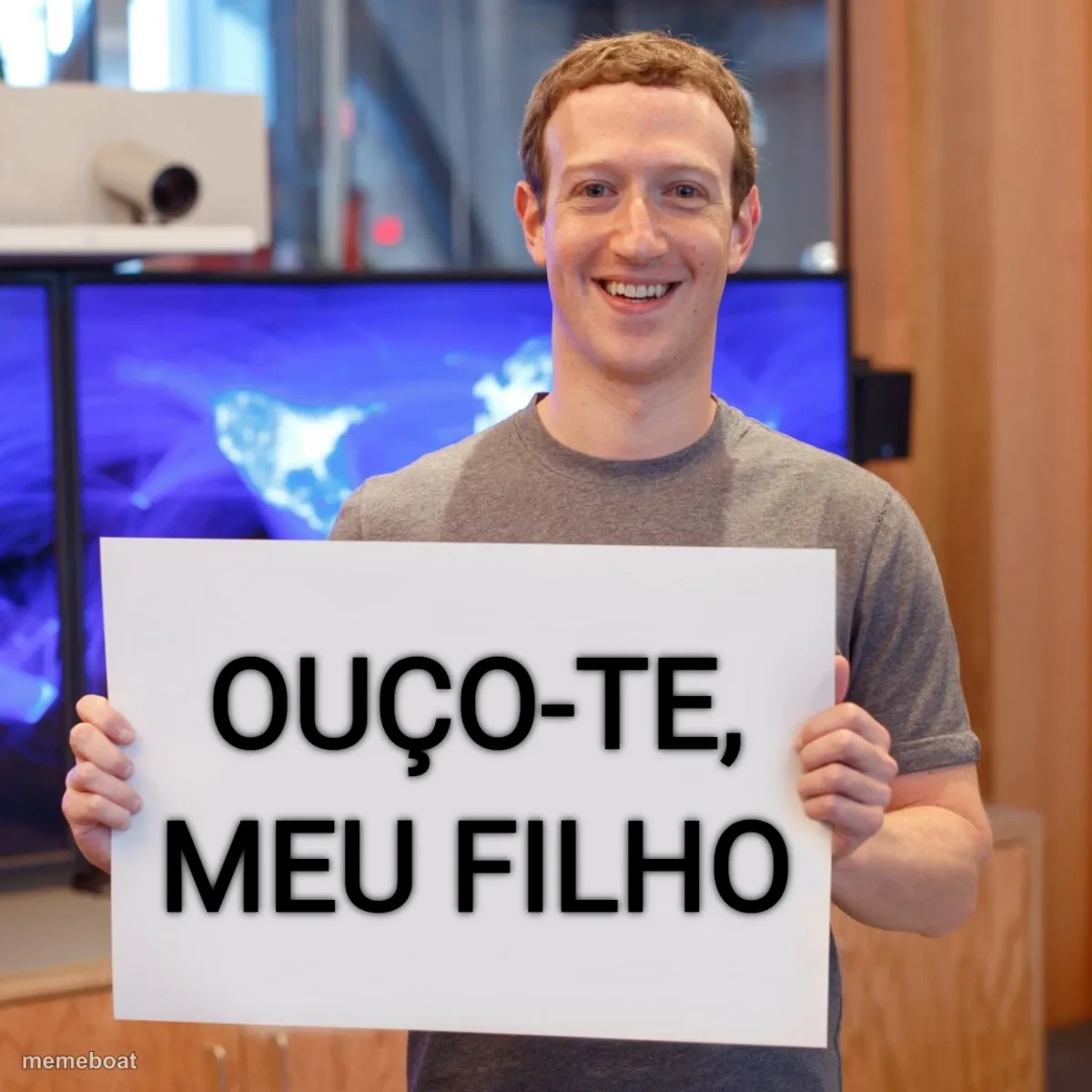 Mark Zuckerberg Blank Sign meme created by the community