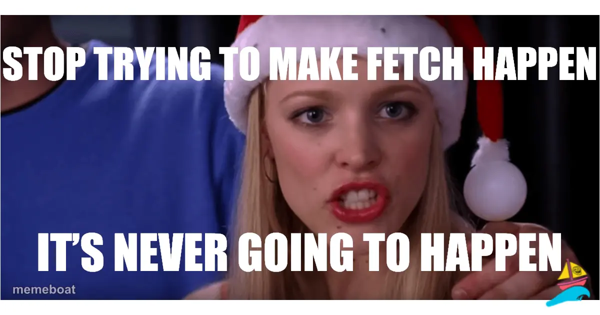 Stop trying to make fetch happen