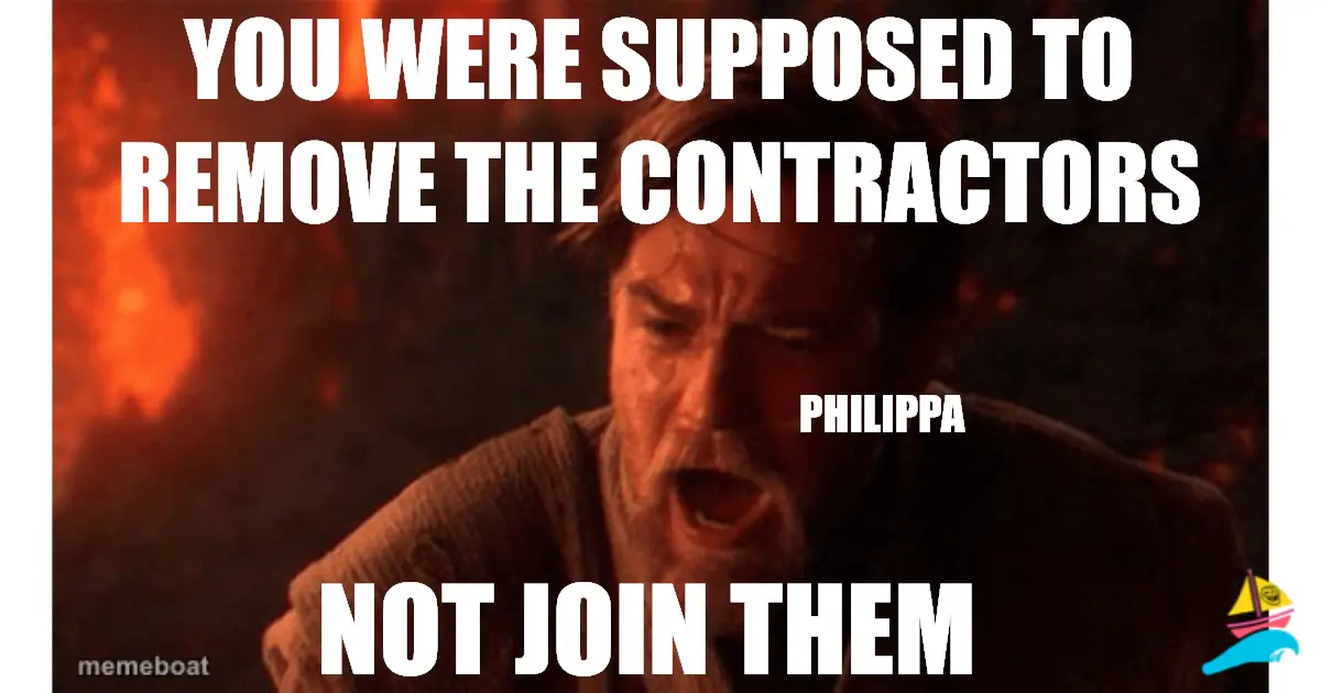 You were supposed to remove the Contractors