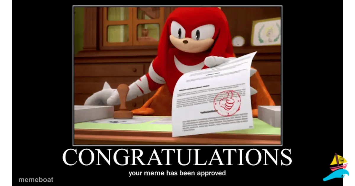 Meme approved Knuckles meme