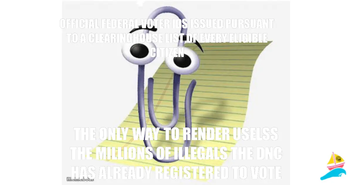 OFFICIAL Federal Voter IDs issued PURSUANT to a Clearinghou…