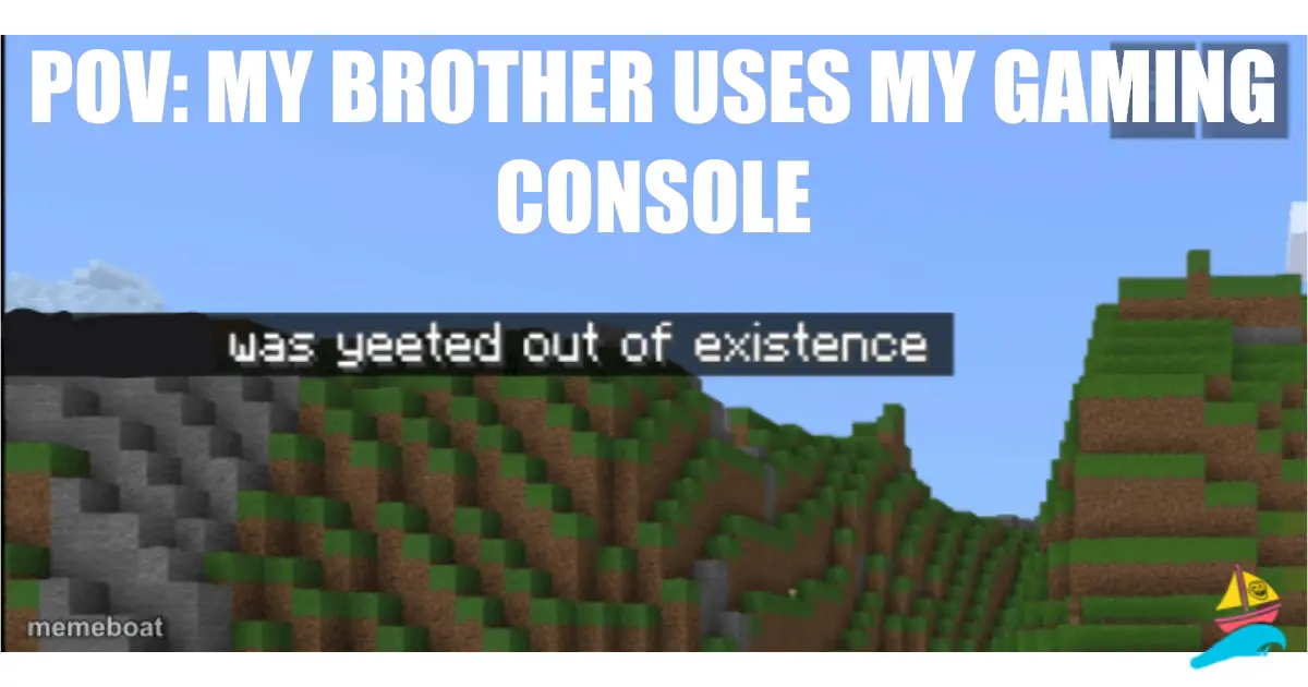 pov: my brother uses my gaming console