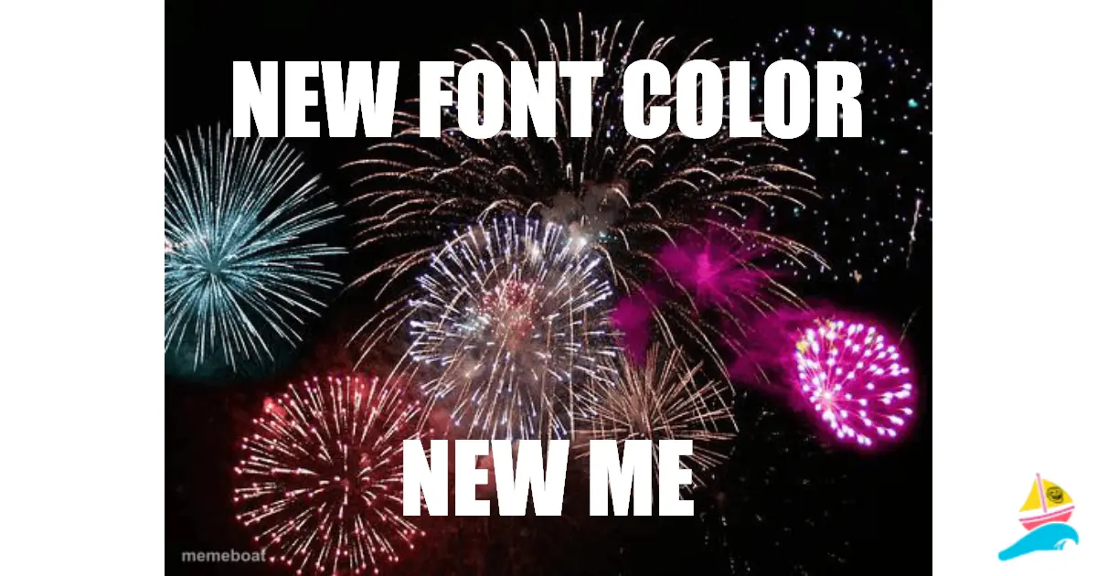 New Font Color