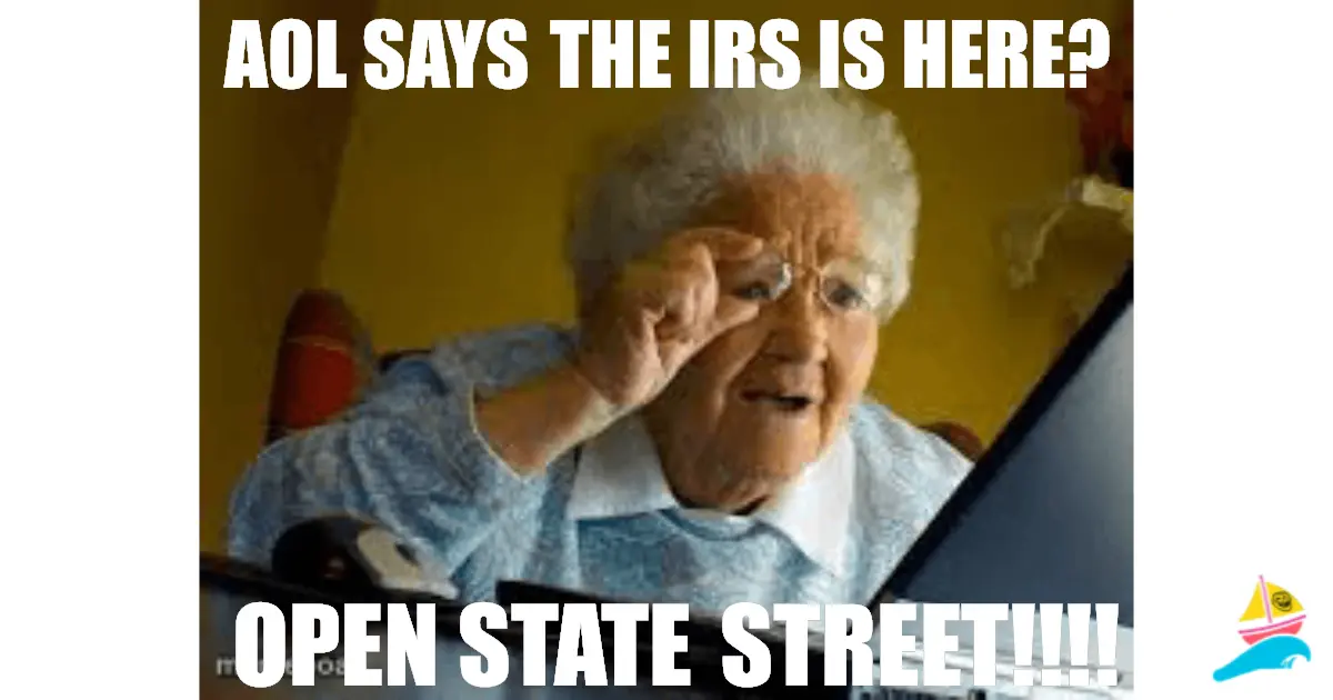 AOL says the irs is here?