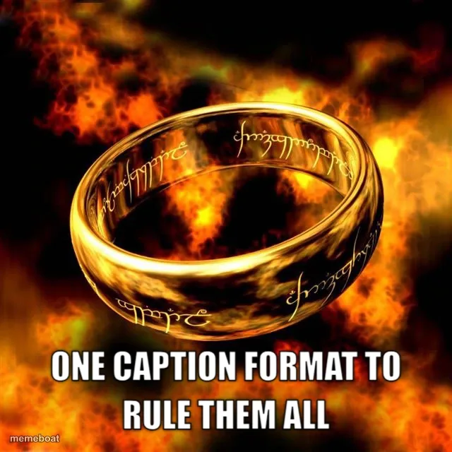 One ... to rule them all meme created by the community