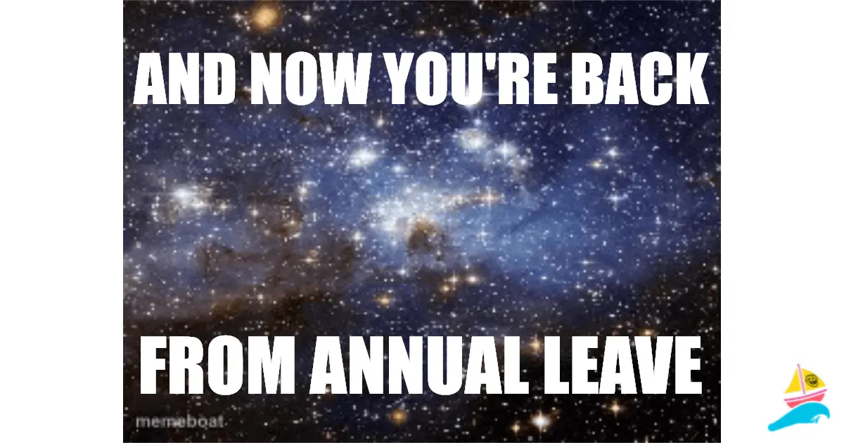 And now you're back