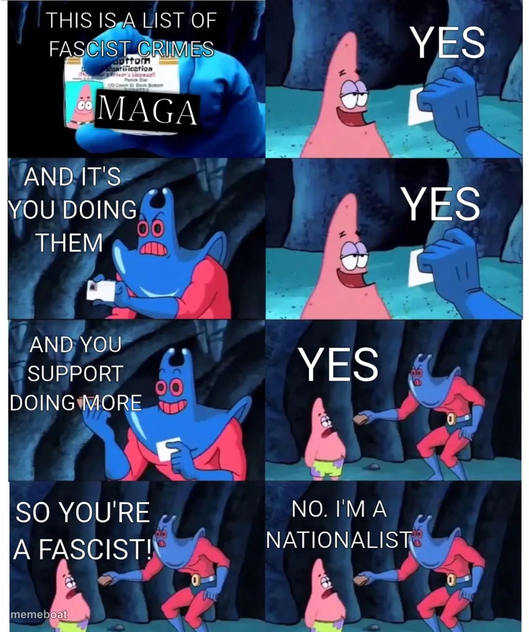 Patrick Star ID Card meme created by the community