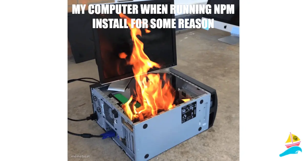 my computer when running npm install for some reason