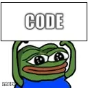 Pepe holding sign meme created by the community