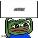 Pepe holding sign meme created by the community