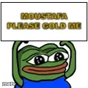 Pepe holding sign meme created by the community