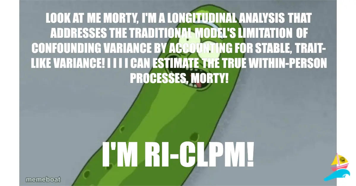 Look at me Morty, I'm a longitudinal analysis that addresse…