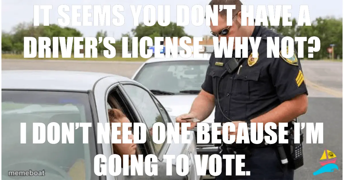 It seems you don’t have a driver’s license. Why not?