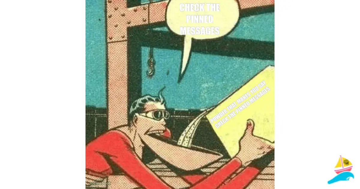 check the pinned messages