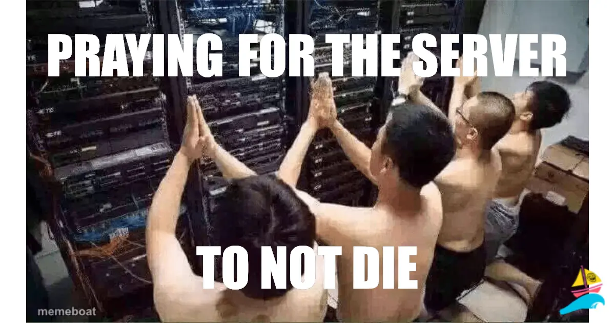 Praying for the server