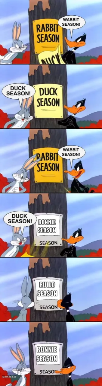 Rabbit Season Duck Season meme created by the community