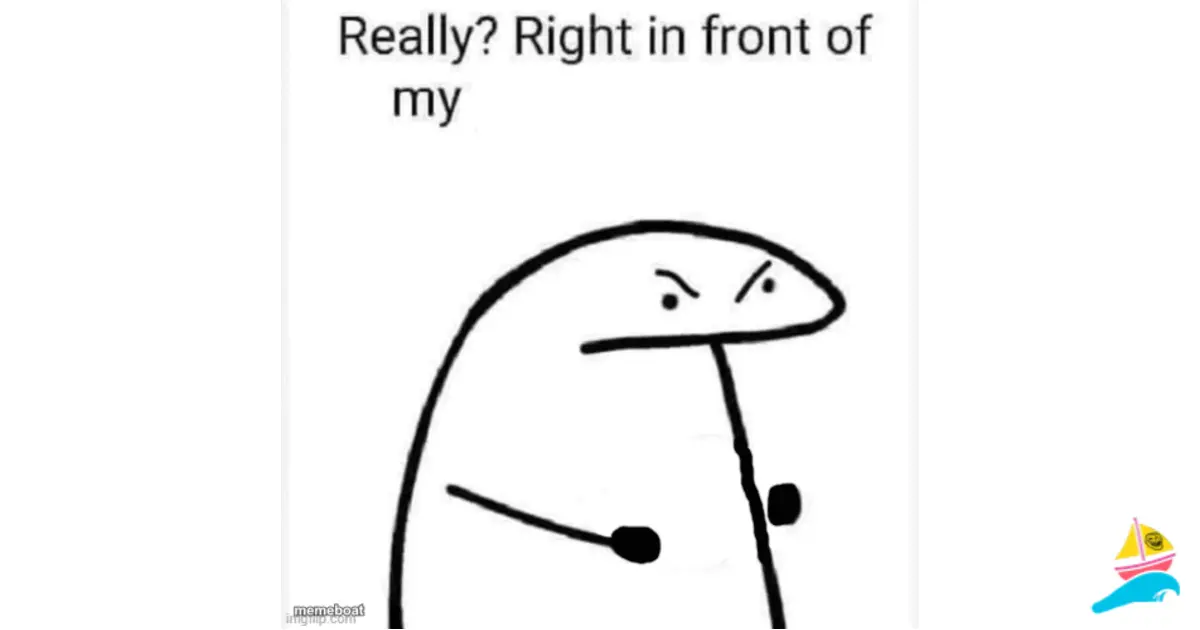 Really? Right in front of my meme