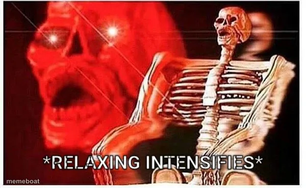 Red Skeleton Waiting meme created by the community