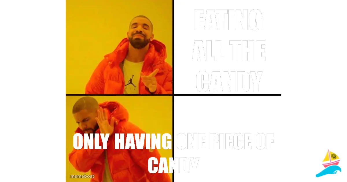 Eating all the candy