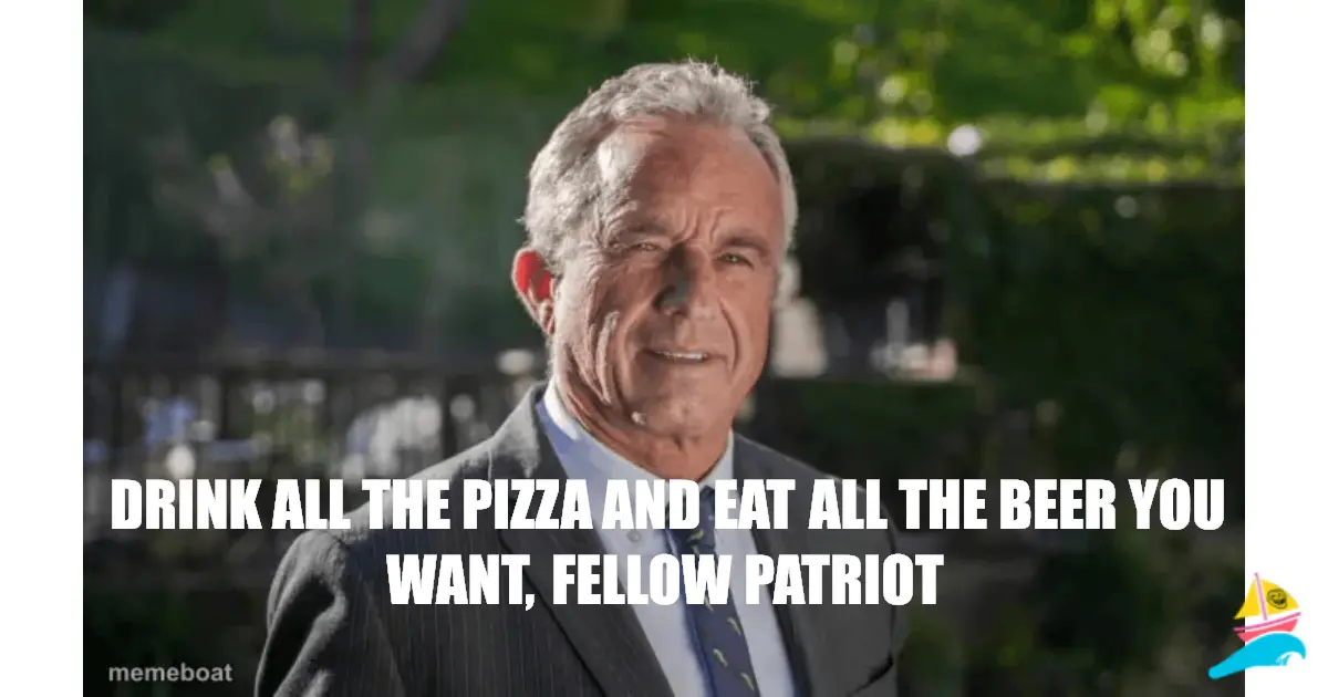 Drink all the pizza and eat all the beer you want, fellow p…
