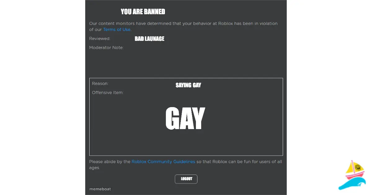 you are banned