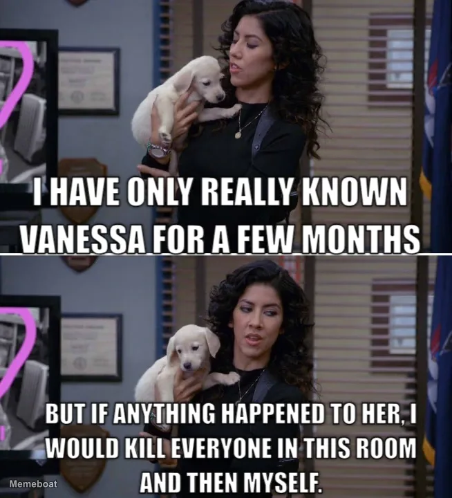 Rosa Diaz With Puppy meme created by the community
