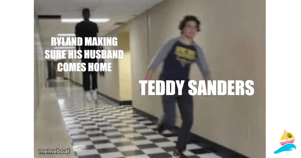 Ryland making sure his husband comes home