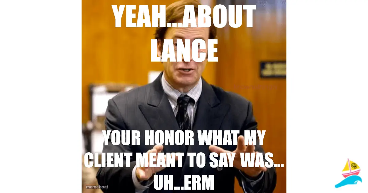 Yeah...about Lance