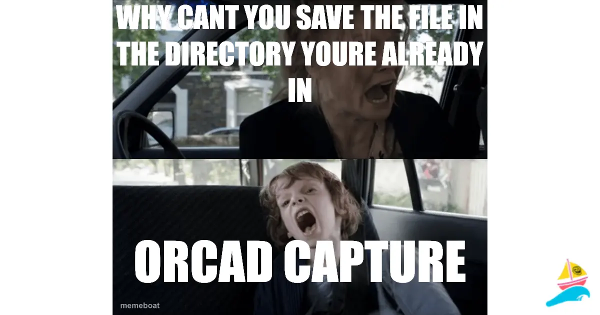 Why cant you save the file in the directory youre already in