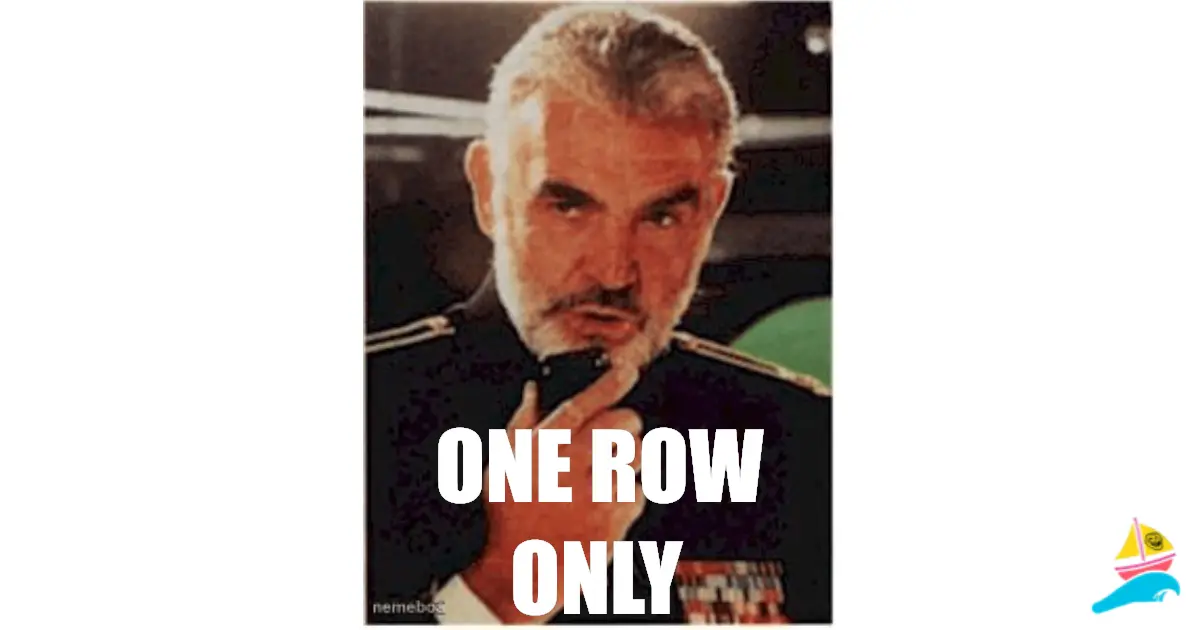 One row only