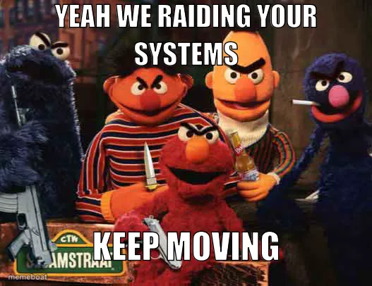 Sesame Street Gangsters meme created by the community