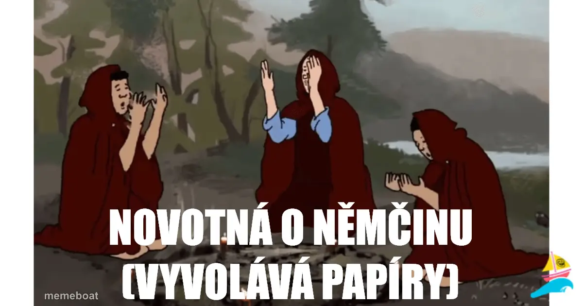 Novotná o němčinu (vyvolává papíry)