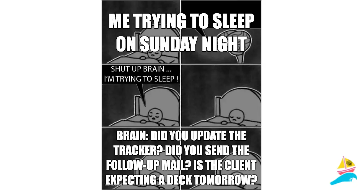 Me trying to sleep on Sunday night