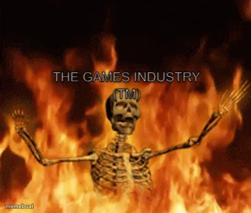 Skeleton Burning In Hell meme created by the community