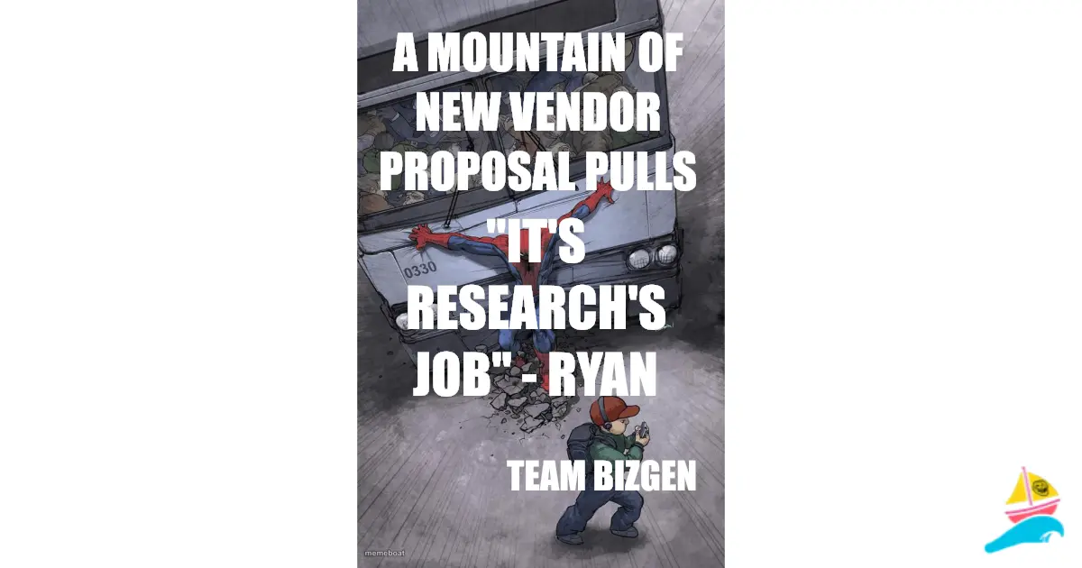 A mountain of new Vendor proposal pulls