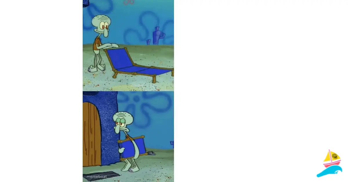 Squidward Lounge Chair Meme meme