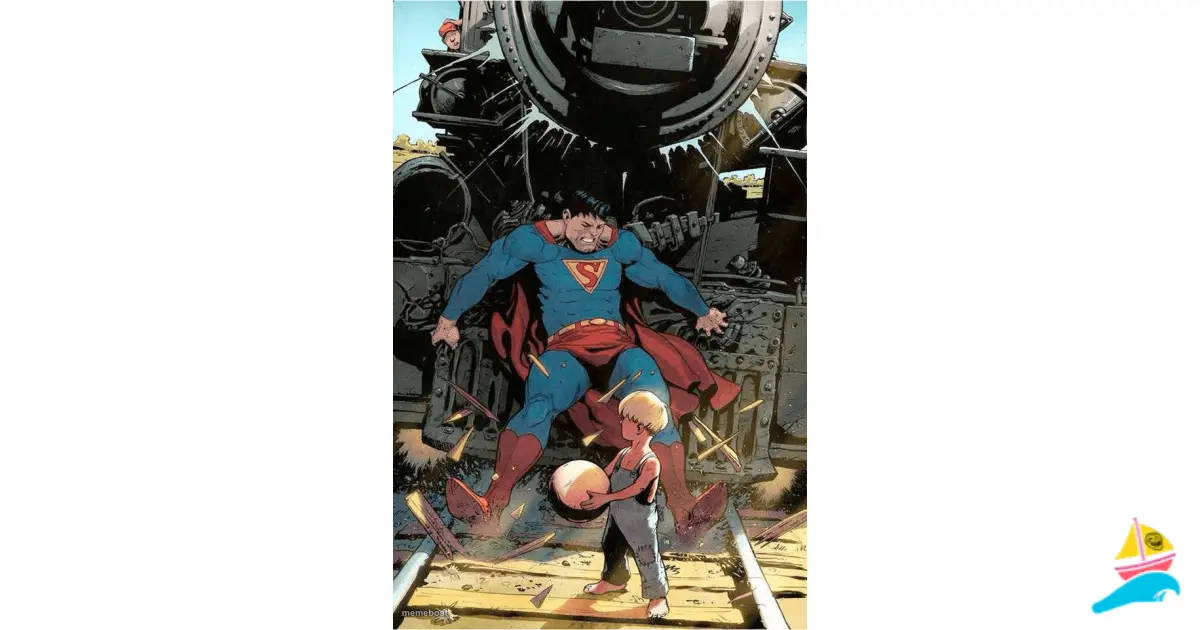superman stopping train meme