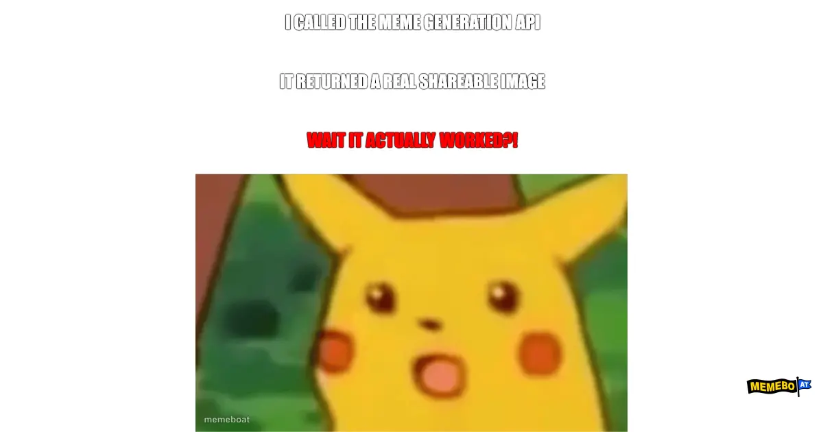 Surprised Pikachu meme created by the community