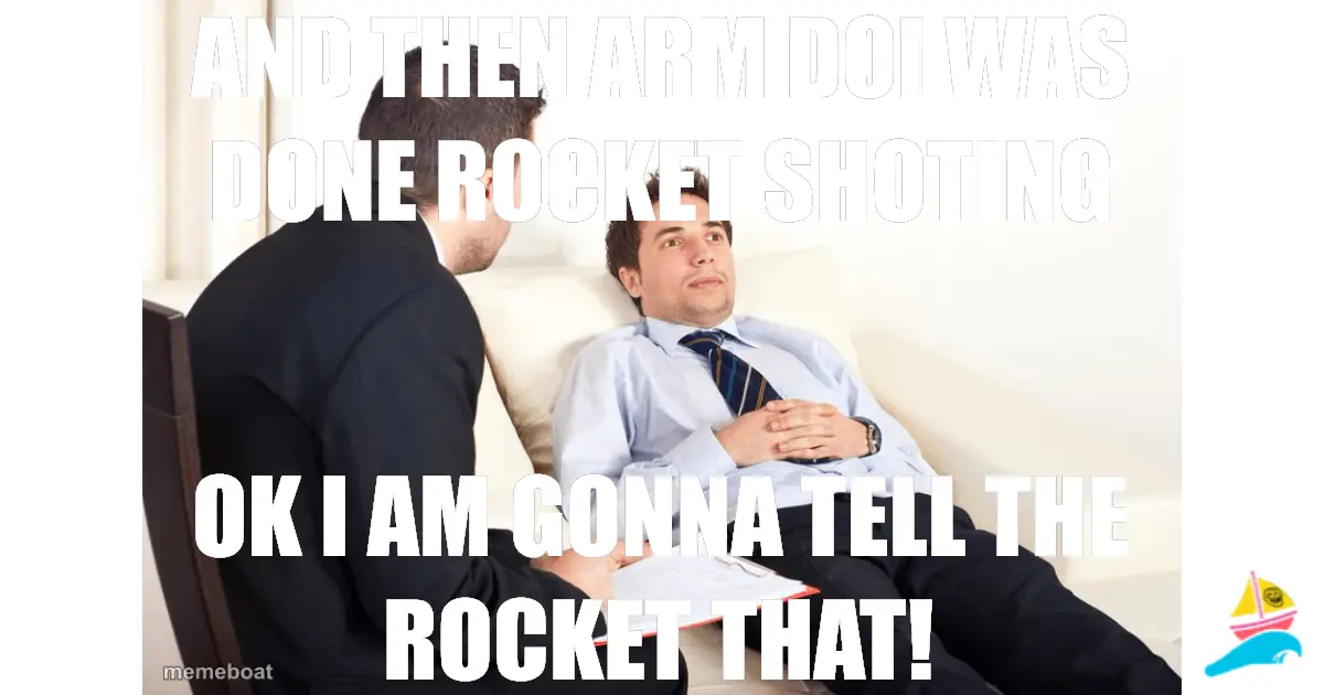 and then arm doi was done rocket shoting