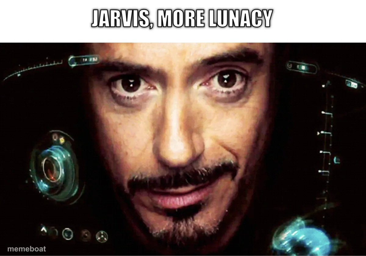 Tony Stark HUD meme created by the community