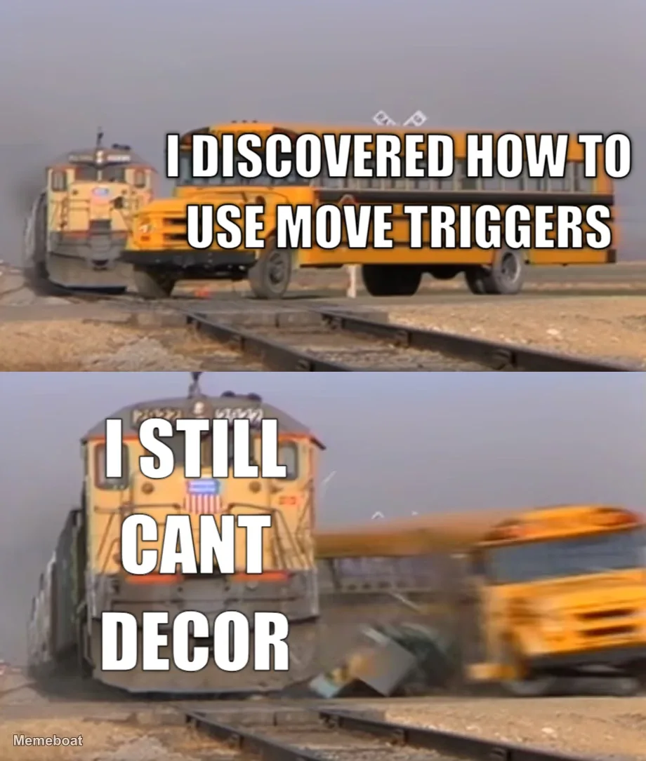 A train hitting a school bus meme created by the community