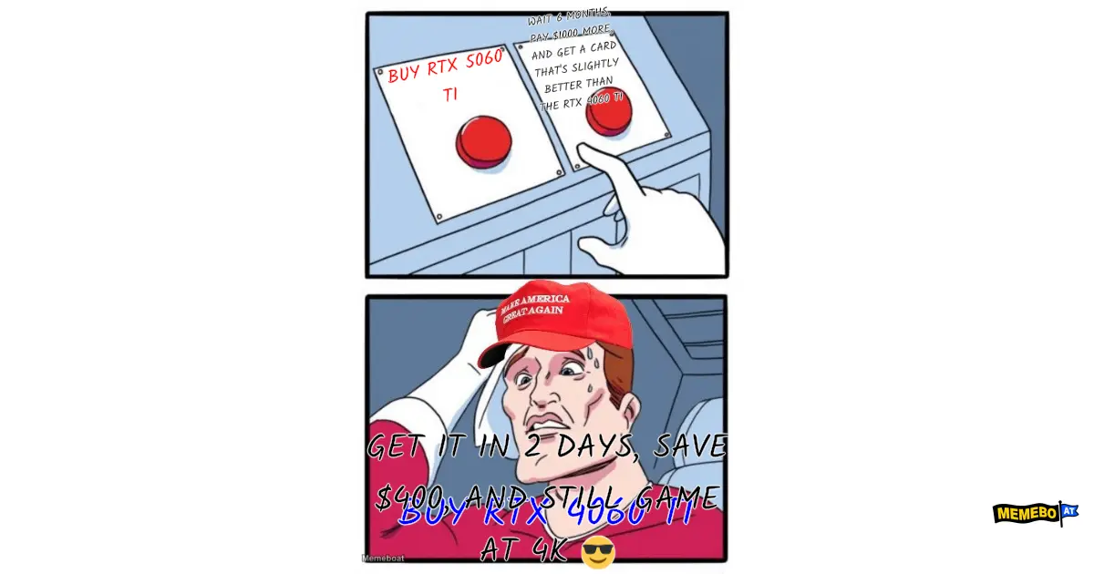 Two Buttons meme created by the community
