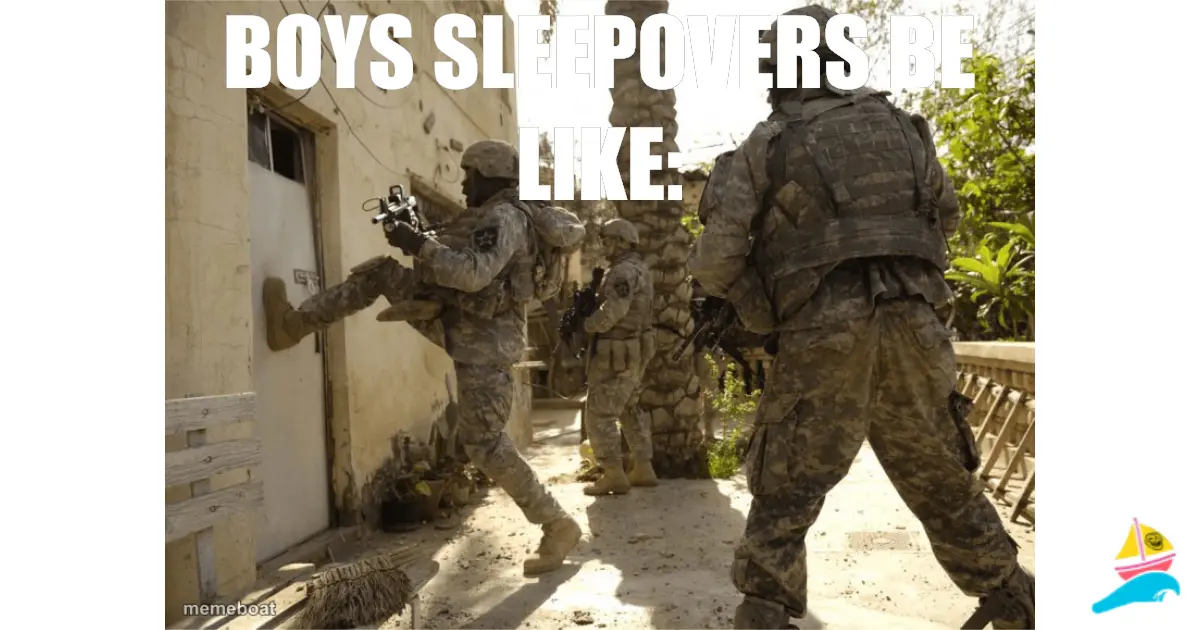 Boys sleepovers be like: