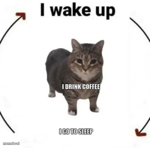 I drink coffee
