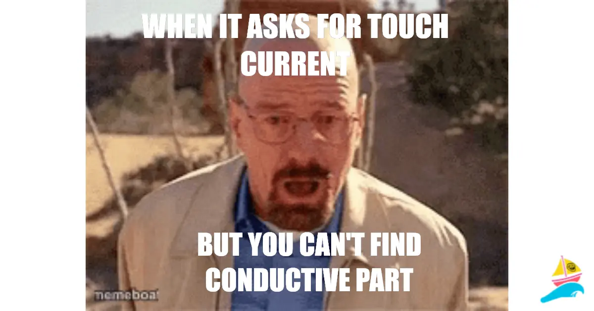 when it asks for touch current