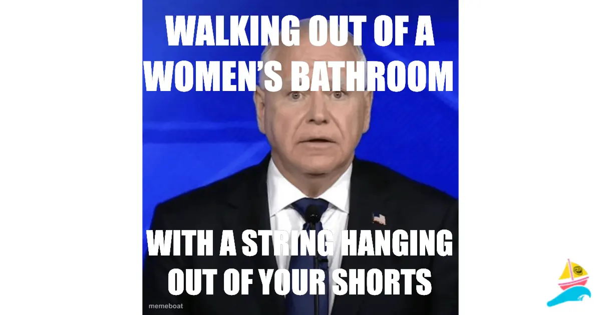 Walking out of a women’s bathroom